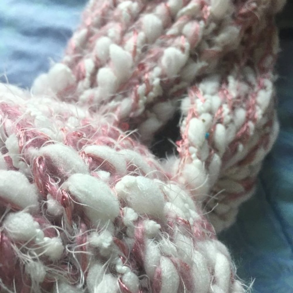 Women’s Eyelash Knit Infinity Scarf With Sequins